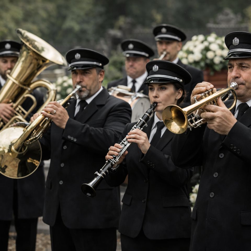 В какое время на похоронах вступает оркестр?